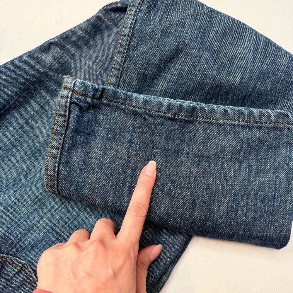 Perry Ellis Premium Denim Button Fly Jeans Mens 33x30 Blue Indigo Straight - Picture 12 of 14